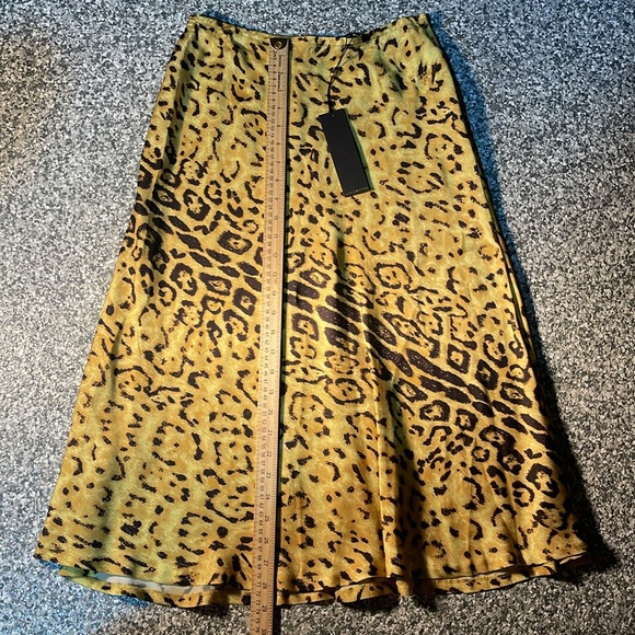 Kobi Halperin Kathy leopard chartreuse midi skirt - Picture 2 of 6